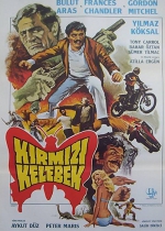 Kırmızı Kelebek Renkli poster